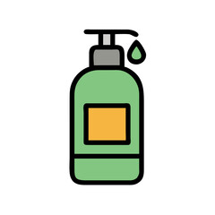 Hand sanitizer pump bottle with drop icon style