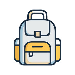 Stylish Cartoon Backpack Isolated on Black Background