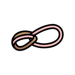 Naklejka premium Infinity Symbol in Light Pink and Brown Colors