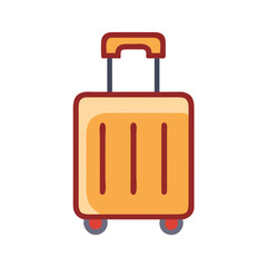 Isolated Cartoon Suitcase Icon: Travel, Adventure, and Vacation