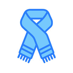 Blue scarf illustration on a black background