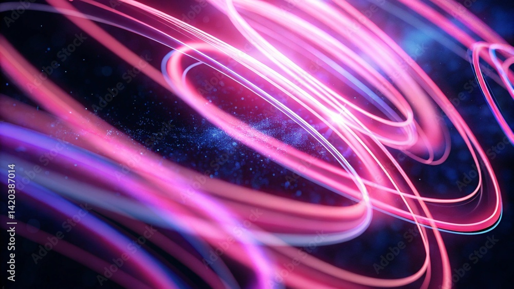 Poster neon fiber optic lines abstract texture background, abstract speed lines technology background, digi