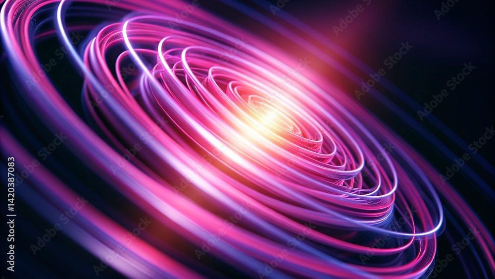 Aufkleber neon fiber optic lines abstract texture background, abstract speed lines technology background, digi