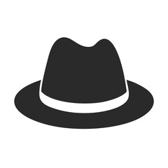 Classic Fedora Hat Icon - Stylish and Timeless Design