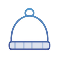 Blue Beanie Icon: Winter Hat for Cold Weather
