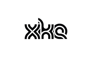 XKE Creative Unique Modern Letter Logo Design. Stylized logo featuring a unique letter design, presenting abstract minimalist aesthetics and modern appeal.