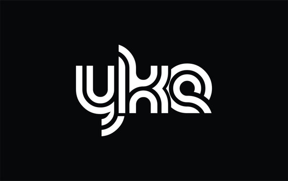 YKE Creative Unique Modern Letter Logo Design. Stylized logo featuring a unique letter design, presenting abstract minimalist aesthetics and modern appeal.