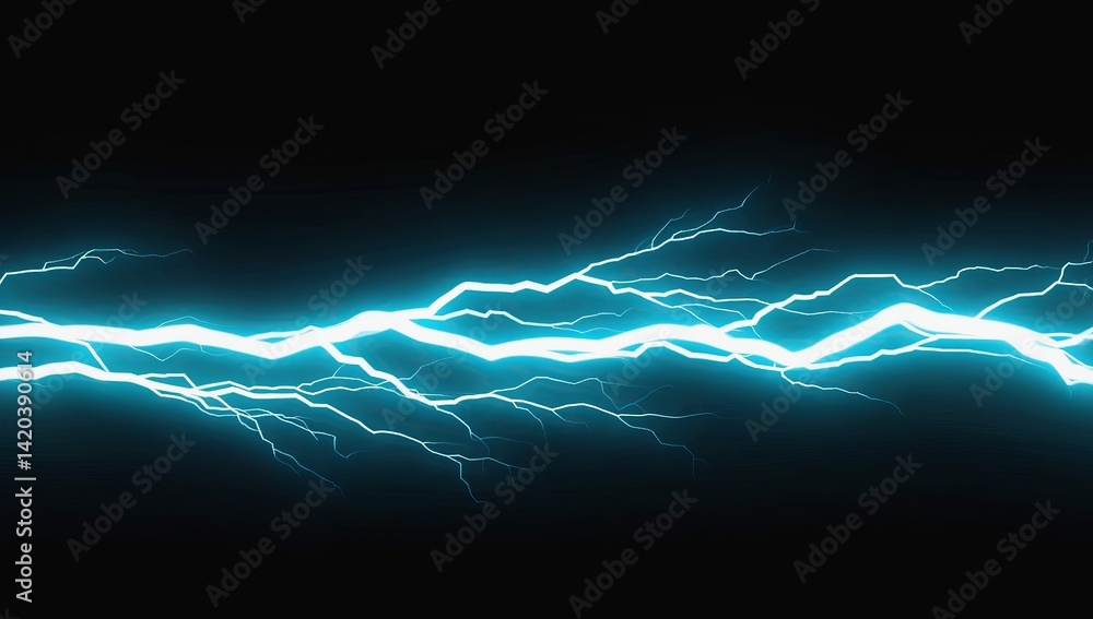 Poster dynamic blue lightning strikes create an abstract background with electrifying energy and visual imp