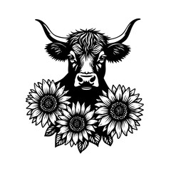 cow head vector