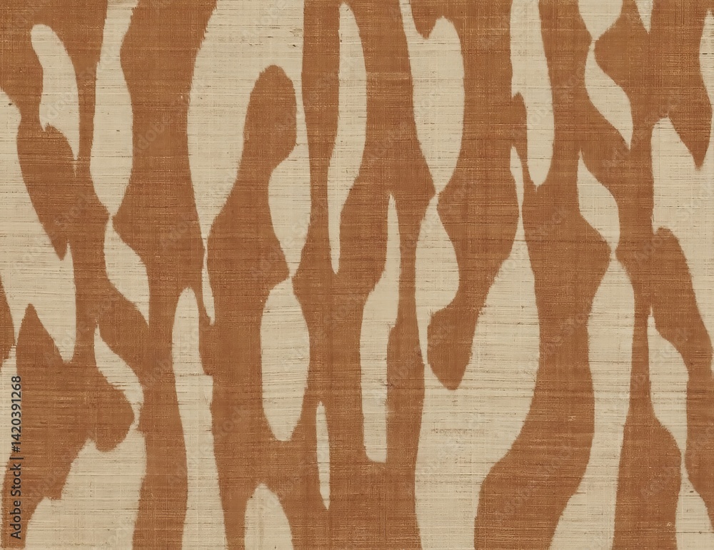 Poster abstract patterns create a unique textured background in warm tones of brown and cream