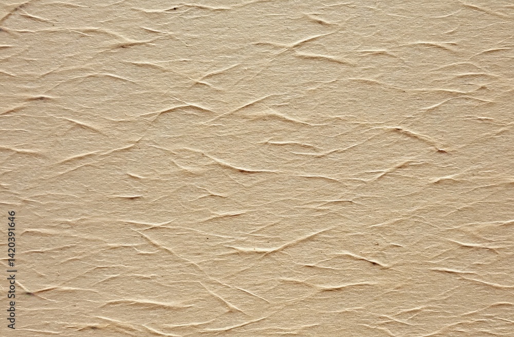 Poster textured abstract background showcasing subtle waves and lines in a light beige hue for artistic or 