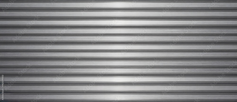 Poster horizontal metallic lines create an abstract background design emphasizing texture and depth
