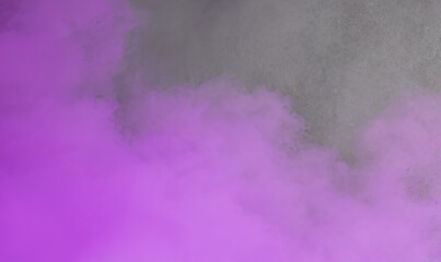 Obraz premium Vibrant purple fog envelops a minimalistic gray background, creating an intriguing abstract atmosphere with soft textures