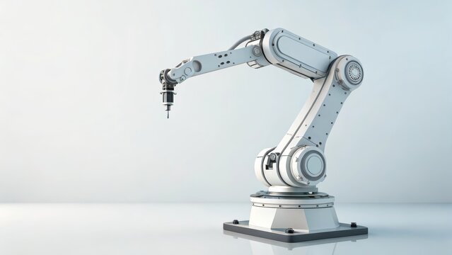White Industrial SCARA Robot Arm