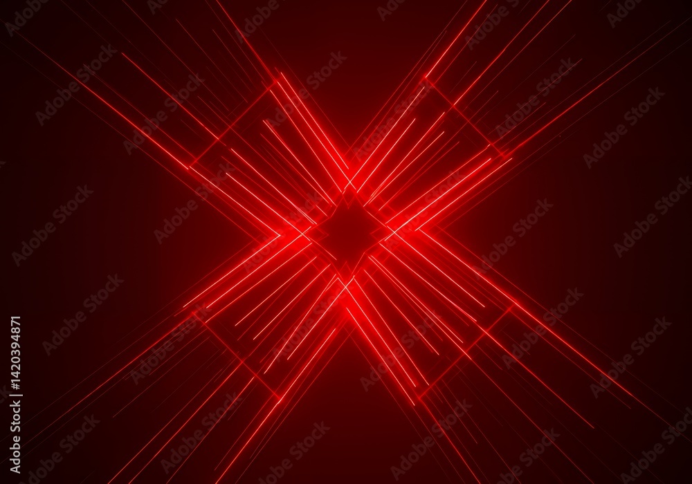 Aufkleber abstract red laser light background design for technology and futuristic concept with glowing lines 