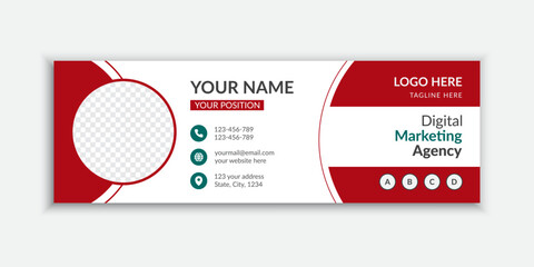 Clean and simple email signature or email footer template 