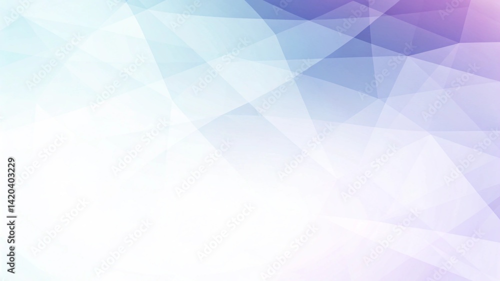 Poster Abstract white, blue and purple geometric background, modern design pattern with dynamic shapes, minimal texture, futuristic digital art style for creative presentations and visuals