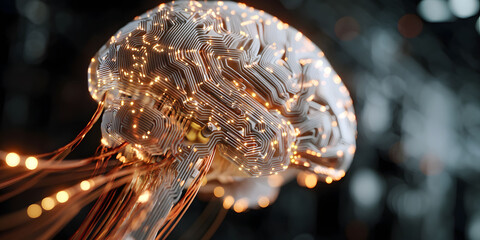 Illuminated Neural Network: A Digital Brain's Glowing Pathways