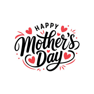 happy mother's day silhouette logo vector line art logo design