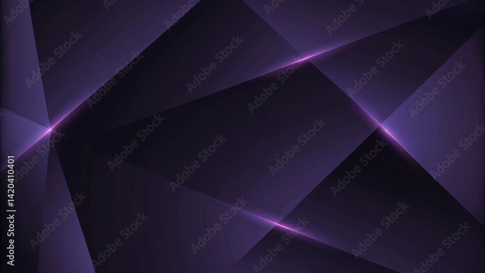 Leinwandbilder wallpaper blue purple light line background black geometry, futuristic digital gradient glow abstrac