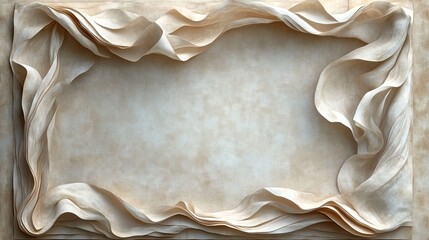 Minimalistic Large Paper Frame on White Background for Design Projects