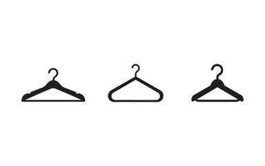 clothes hangers on white background