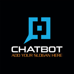 Obraz premium chat bot and chat box logo design vector format 