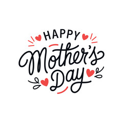 happy mother's day silhouette logo vector line art logo design