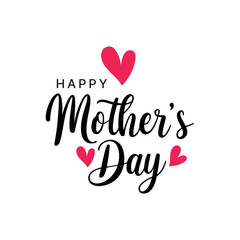happy mother's day silhouette logo vector line art logo design