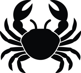 Crab Cake Stencil Icon Silhouette Vector Illustration