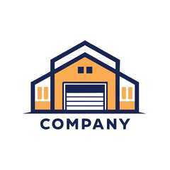 Modern Warehouse or Storage Building Business Logo Design