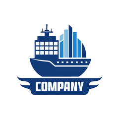 Modern Shipping Logistics Company Logo Design Template Vector