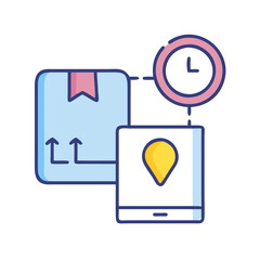 Package Tracking with Time and Location on Phone