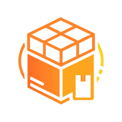 Modern Icon Delivery Box Packaging Vector Illustration