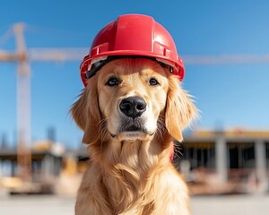 Dog Construction Site Portrait
