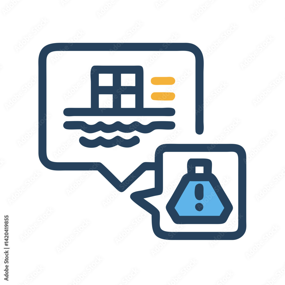 Poster webpage error notification concept, data vulnerability and risk