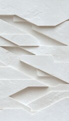 Abstract White Relief Wall