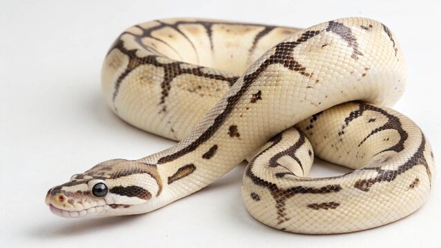 Axanthic Ball Python on studio background
