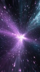 Fototapeta premium Cosmic explosion radiating outward in a vibrant display of light.