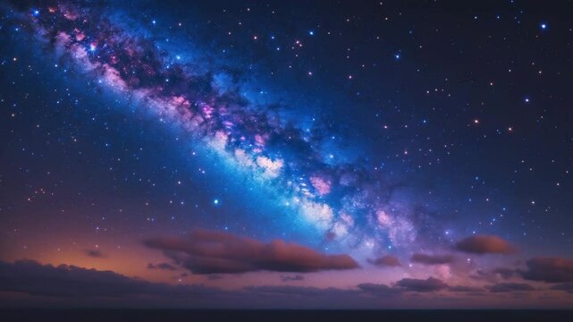 The stars illuminate the night sky