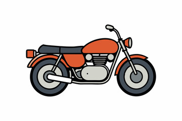 Fototapeta premium red scooter on white background