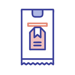 Flat Design Sugar Packet Illustration on Black Background