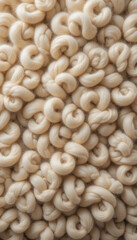 Detailed Macro View of Soft Chunky Knit Loops