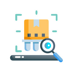 Online order tracking and search concept illustration vector