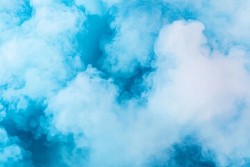 Abstract cloud-like smoke blends of light blue and white