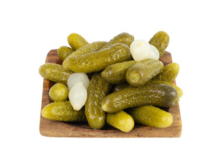 Pickled sliced cucumbers, fermented food, marinated canned vegetables, gherkins, pickles