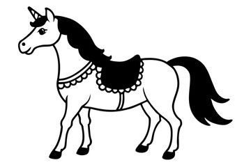 Obraz premium horse cartoon isolated on white