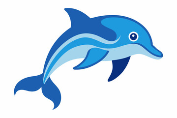 Fototapeta premium dolphin isolated on white background