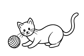 cat with ball