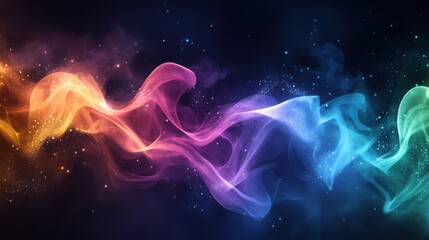 Obraz premium Fluid motion background with a streaming prism mist effect
